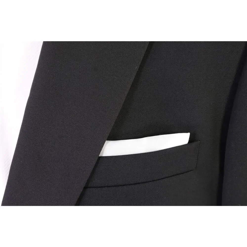 Jos A Bank Signature Black 1-Btn Notch Lapel Tuxedo Blazer Jacket 43L 42L